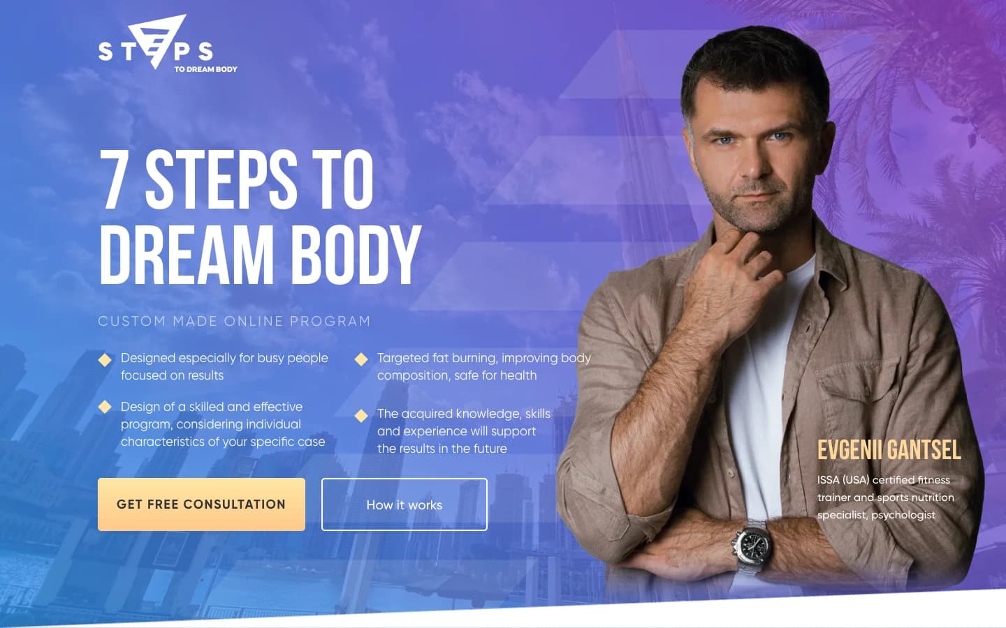 7 Steps to Dream Body — сайт